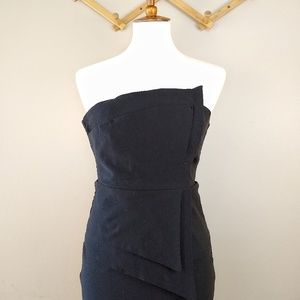 Y2K strapless black dress